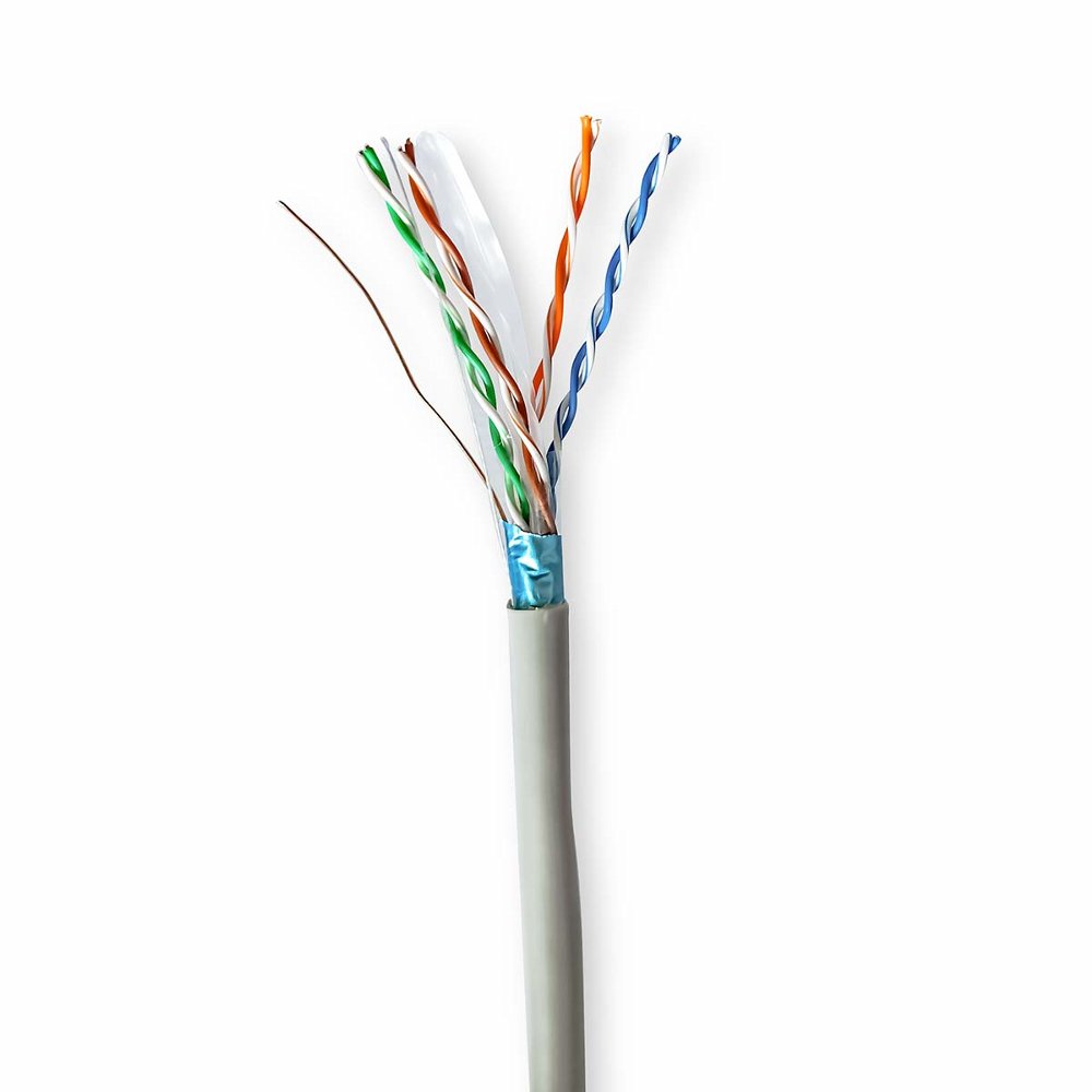 Nedis netwerkkabel | Cat6 | F/UTP (FTP) | 50 m | Grijs | CCBG8522GY50S - Matmuis - Matmuis